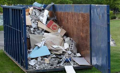 Clearance of renovation debris during a Brentford property project